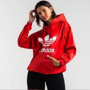 Adidas Red Trefoil Hoodie
